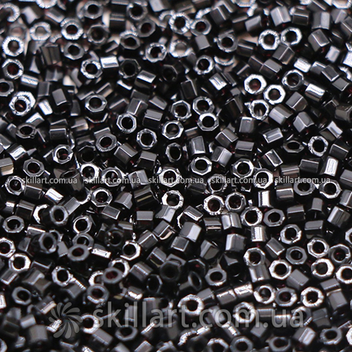 Бисер DBC-10 Miyuki Delica Beads Cut 11/0 (рубка, черный)